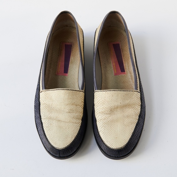 80s - SUSAN BENNIS - WARREN EDWARDS - Loafer - Men\'s - 10 - WHT - Snake main image 8